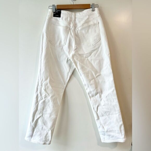 NWT J. Crew Curvy Essential Straight White Jean in All-Day Stretch - Picture 9 of 13